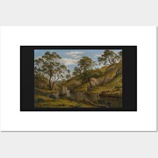 the bath of diana van diemen s land 1837 - John Glover Posters and Art